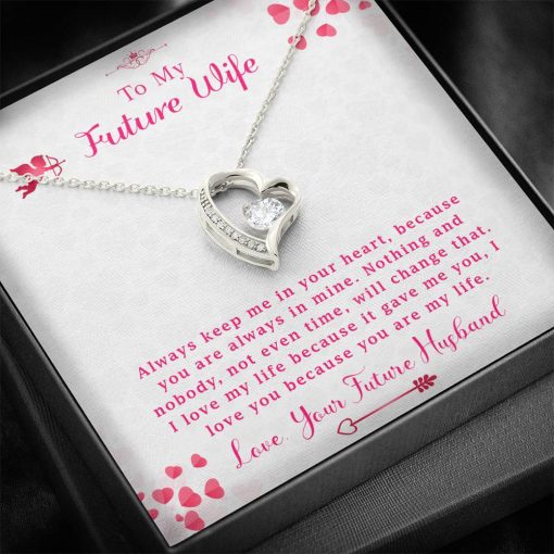 To My Future Wife Always Keep Me In Your Heart Forever Love Necklace 4