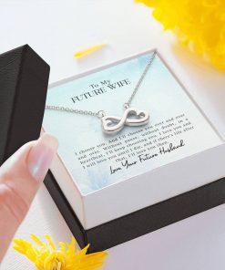 To My Future Wife I Choose You I'll Love You Then Infinity Heart Necklace 2