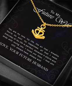 To My Future Wife You Are My Love My Life Anchor Necklace 4