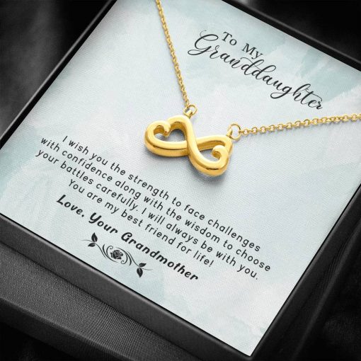 To My Granddaughter I Wish You The Strength To Face Challenges With Confidence Along With The Wisdom Infinity Heart Necklace 1