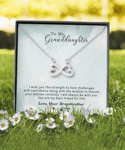 To My Granddaughter I Wish You The Strength To Face Challenges With Confidence Along With The Wisdom Infinity Heart Necklace 3