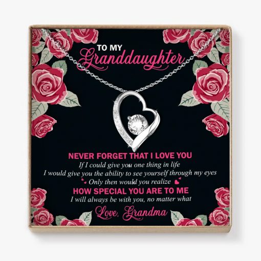 To My Granddaughter Never Forget That I Love You How Special You Are To Me Forever Love Necklace