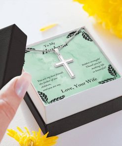 To My Husband You Are My Best Friend The Father Of Our Children Artisan Cross Necklace