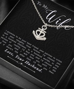 To My Wife I Promise To Be Your Best Friend Anchor Necklace