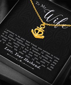 To My Wife I Promise To Be Your Best Friend Anchor Necklace 3