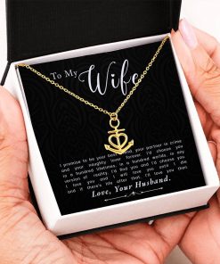 To My Wife I Promise To Be Your Best Friend Anchor Necklace. 1