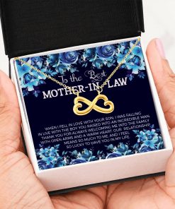To The Best Mother In Law When I Fell In Love With Your Son I Feel So Lucky Infinity Heart Necklace 1