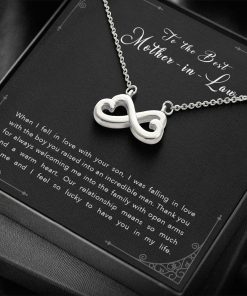 To The Best Mother In Law When I Fell In Love With Your Son Thank You Infinity Heart Necklace