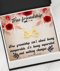 True Friendship Isn't About Being Inseparable Infinity Heart Necklace 2