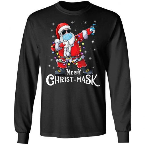 Santa Merry Christmas Mask Long Sleeve, Hoodie