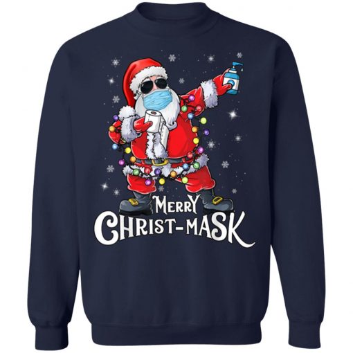 Santa Merry Christmas Mask Long Sleeve, Hoodie