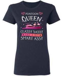 Flamingo Pontoon Queen Classy Sassy And A Bit Smart Assy Shirt