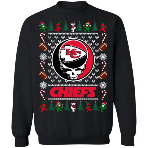 Kansas City Chiefs Grateful Dead Ugly Christmas Sweater, Hoodie