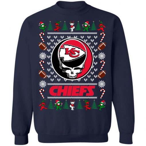 Kansas City Chiefs Grateful Dead Ugly Christmas Sweater, Hoodie