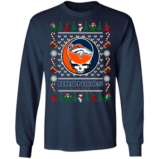 Denver Broncos Grateful Dead Ugly Christmas Sweater, Hoodie