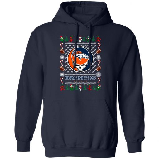 Denver Broncos Grateful Dead Ugly Christmas Sweater, Hoodie