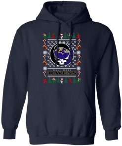 Baltimore Ravens Grateful Dead Ugly Christmas Sweater, Hoodie