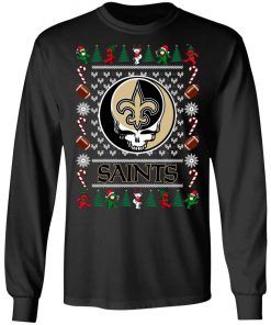 New Orleans Saints Grateful Dead Ugly Christmas Sweater, Hoodie