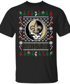 New Orleans Saints Grateful Dead Ugly Christmas Sweater, Hoodie