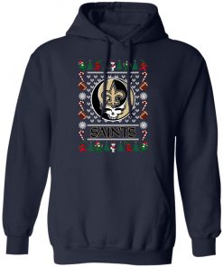 New Orleans Saints Grateful Dead Ugly Christmas Sweater, Hoodie