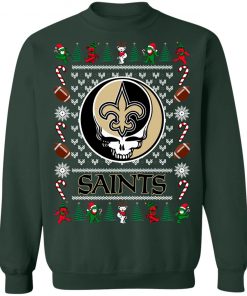 New Orleans Saints Grateful Dead Ugly Christmas Sweater, Hoodie