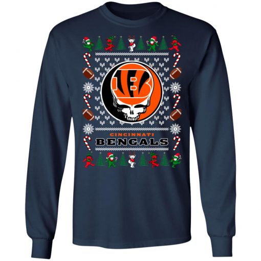 Cincinnati Bengals Grateful Dead Ugly Christmas Sweater, Hoodie