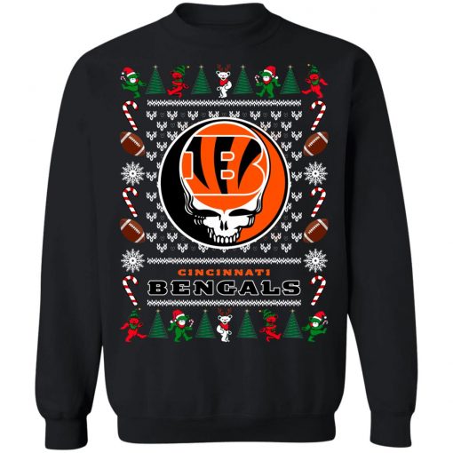 Cincinnati Bengals Grateful Dead Ugly Christmas Sweater, Hoodie