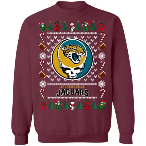 Jacksonville Jaguars Grateful Dead Ugly Christmas Sweater, Hoodie