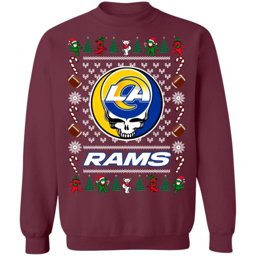 Los Angeles Rams Grateful Dead Ugly Christmas Sweater, Hoodie