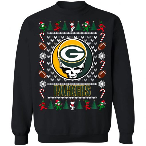 Green Bay Packers Grateful Dead Ugly Christmas Sweater, Hoodie