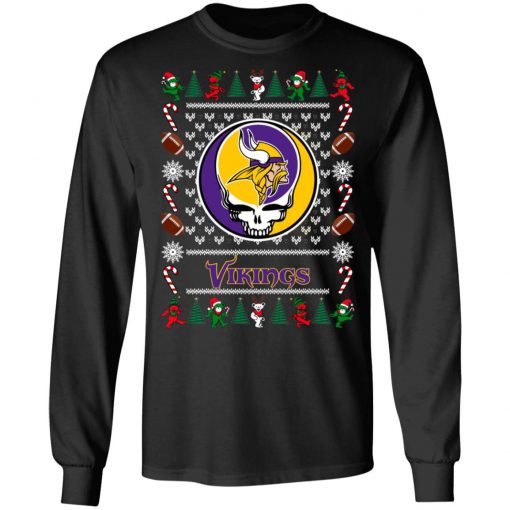 Minnesota Vikings Grateful Dead Ugly Christmas Sweater, Hoodie