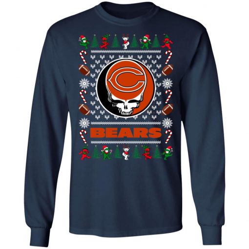 Chicago Bears Grateful Dead Ugly Christmas Sweater, Hoodie