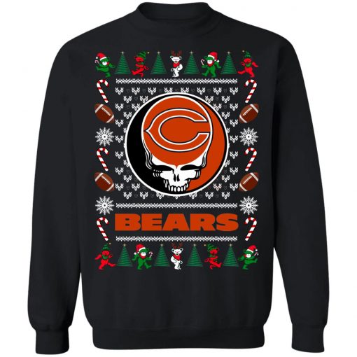 Chicago Bears Grateful Dead Ugly Christmas Sweater, Hoodie