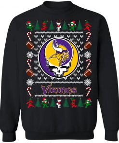 Minnesota Vikings Grateful Dead Ugly Christmas Sweater, Hoodie