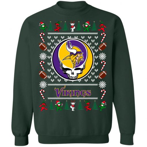 Minnesota Vikings Grateful Dead Ugly Christmas Sweater, Hoodie