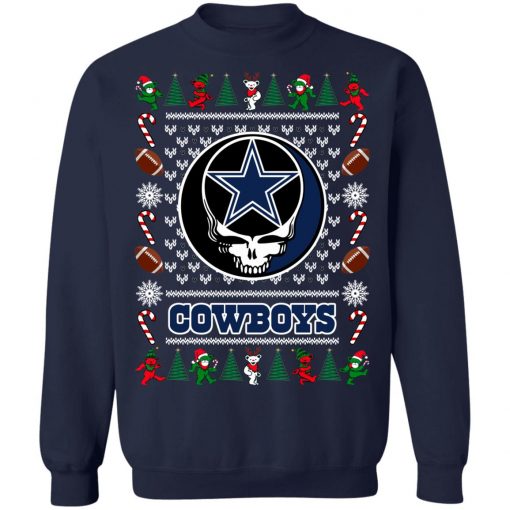 Dallas Cowboys Grateful Dead Ugly Christmas Sweater, Hoodie