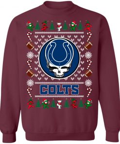 Indianapolis Colts Grateful Dead Ugly Christmas Sweater, Hoodie