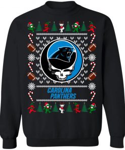 Carolina Panthers Grateful Dead Ugly Christmas Sweater, Hoodie