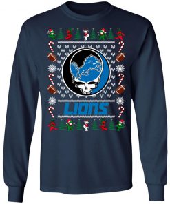 Detroit Lions Grateful Dead Ugly Christmas Sweater, Hoodie