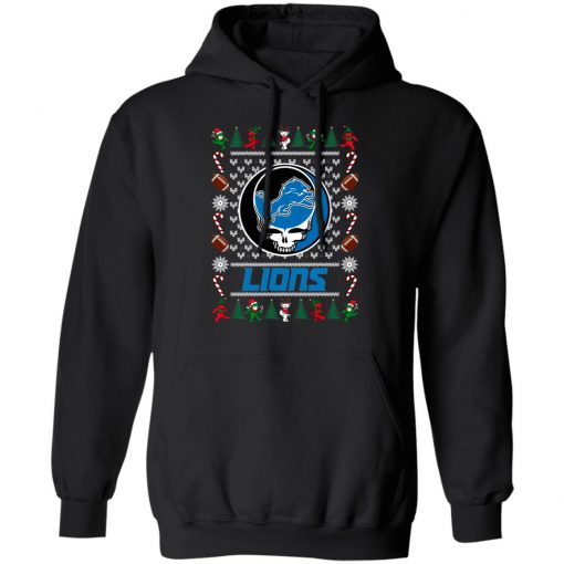 Detroit Lions Grateful Dead Ugly Christmas Sweater, Hoodie