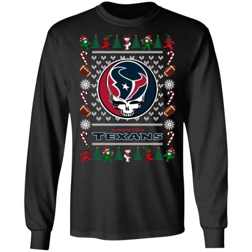 Houston Texans Grateful Dead Ugly Christmas Sweater, Hoodie