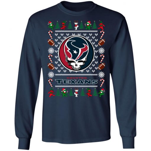 Houston Texans Grateful Dead Ugly Christmas Sweater, Hoodie