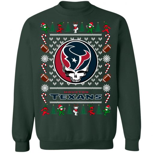 Houston Texans Grateful Dead Ugly Christmas Sweater, Hoodie