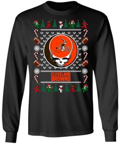 Cleveland Browns Grateful Dead Ugly Christmas Sweater, Hoodie