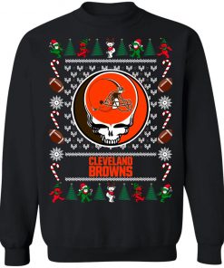 Cleveland Browns Grateful Dead Ugly Christmas Sweater, Hoodie