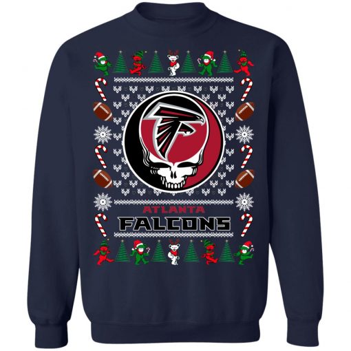 Atlanta Falcons Grateful Dead Ugly Christmas Sweater, Hoodie