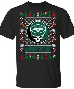 New York Jets Grateful Dead Ugly Christmas Sweater, Hoodie