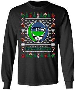 Seattle Seahawks Grateful Dead Ugly Christmas Sweater, Hoodie