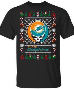 Miami Dolphins Grateful Dead Ugly Christmas Sweater, Hoodie