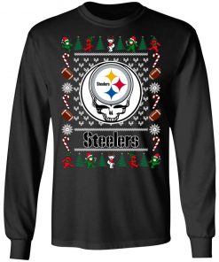 Pittsburgh Steelers Grateful Dead Ugly Christmas Sweater, Hoodie